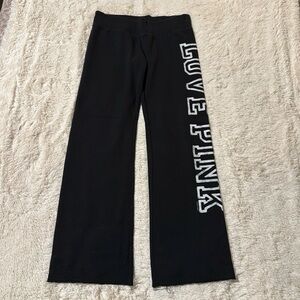 Victoria’s Secret PINK joggers, black, sweatshirt fabric, size small